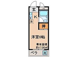 カサ・ノーブレ ワンルームの間取図画像