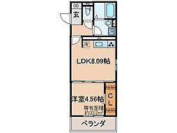 compassion7 1LDKの間取図画像