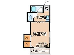 近鉄京都線 伊勢田駅 徒歩3分の賃貸アパート 2階1Kの間取り