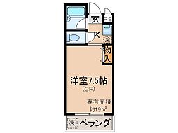 JR東海道・山陽本線 山科駅 徒歩18分の賃貸マンション 1階1Kの間取り