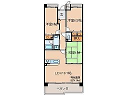 パデシオン桃山南 3LDKの間取図画像