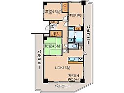 京阪宇治線 桃山南口駅 徒歩4分の賃貸マンション 6階3LDKの間取り