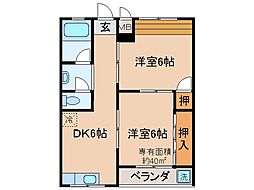 間取図画像 2DK