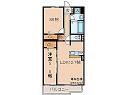京阪宇治線 木幡駅 徒歩2分の賃貸マンション 3階1SLDKの間取り