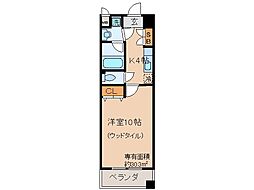 JR東海道・山陽本線 山科駅 徒歩8分の賃貸マンション 8階1Kの間取り