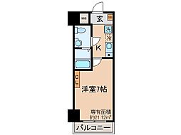 京阪本線 伏見桃山駅 徒歩9分の賃貸マンション 5階1Kの間取り