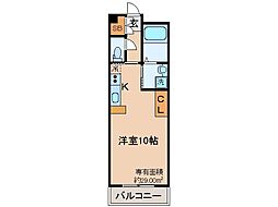 京阪本線 中書島駅 徒歩7分の賃貸マンション 1階ワンルームの間取り