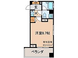 京都地下鉄東西線 椥辻駅 徒歩8分の賃貸マンション 5階1Kの間取り