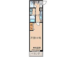 京阪宇治線 観月橋駅 徒歩2分の賃貸マンション 5階1Kの間取り