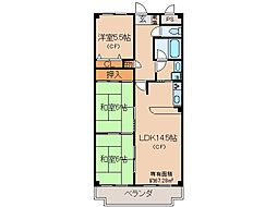 JR奈良線 黄檗駅 徒歩7分の賃貸マンション 6階3LDKの間取り
