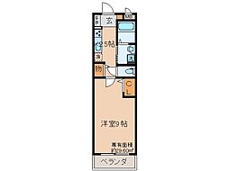 京阪宇治線 六地蔵駅 徒歩7分の賃貸マンション 1階1Kの間取り