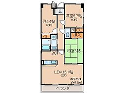 京阪宇治線 木幡駅 徒歩5分の賃貸マンション 7階3LDKの間取り
