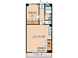JR奈良線 JR藤森駅 徒歩3分の賃貸マンション 3階1LDKの間取り