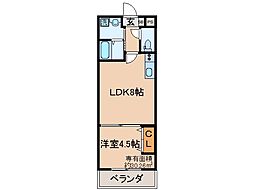 京阪本線 伏見桃山駅 徒歩10分の賃貸マンション 1階1LDKの間取り
