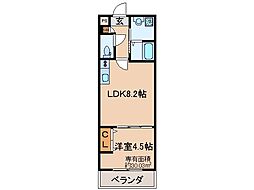 京阪本線 伏見桃山駅 徒歩10分の賃貸マンション 地下1階1LDKの間取り