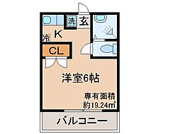 JR奈良線 桃山駅 徒歩5分の賃貸マンション 3階1Kの間取り