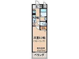 京阪宇治線 黄檗駅 徒歩4分の賃貸マンション 3階1Kの間取り