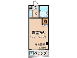 京阪本線 中書島駅 徒歩2分の賃貸マンション 6階1Kの間取り