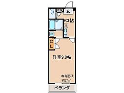 近鉄京都線 小倉駅 徒歩5分の賃貸マンション 1階1Kの間取り