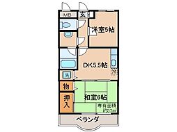 ポインセチア 2DKの間取図画像
