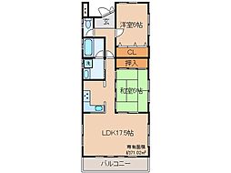Nビル 2LDKの間取図画像