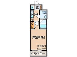 京阪本線 伏見桃山駅 徒歩6分の賃貸マンション 3階1Kの間取り
