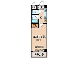 近鉄京都線 伏見駅 徒歩12分の賃貸マンション 3階1Kの間取り
