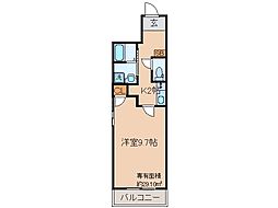 京阪本線 伏見桃山駅 徒歩9分の賃貸マンション 3階1Kの間取り