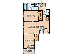 近鉄京都線 伏見駅 徒歩7分の賃貸アパート 1階2LDKの間取り