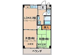 エクセル新十条 2LDKの間取図画像