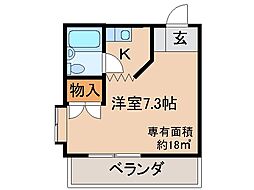 間取図画像 1K