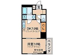 京都地下鉄東西線 椥辻駅 徒歩5分の賃貸マンション 5階1DKの間取り