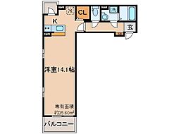 ガーデン・アイリス ワンルームの間取図画像