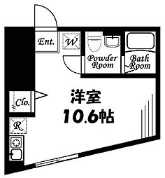JR南武線 矢野口駅 徒歩11分の賃貸アパート 1階ワンルームの間取り