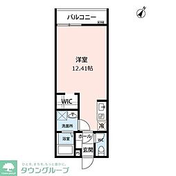 JR中央線 豊田駅 徒歩8分の賃貸アパート 3階ワンルームの間取り