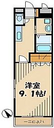 京王線 聖蹟桜ヶ丘駅 徒歩5分の賃貸アパート 1階1Kの間取り
