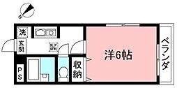 西武多摩川線 多磨駅 徒歩2分の賃貸マンション 1階1Kの間取り