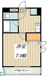多摩都市モノレール 立川南駅 徒歩7分の賃貸マンション 4階1Kの間取り