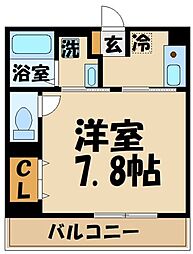 comfort yuuya 2階1Kの間取り