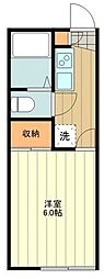 JR南武線 谷保駅 徒歩6分の賃貸マンション 3階1Kの間取り