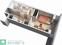 京王線 千歳烏山駅 徒歩3分の賃貸マンション 3階1Kのリビング/ダイニング