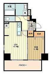 ラグゼナ八王子横山町 1LDKの間取図画像