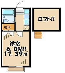 ガウディ6 1Kの間取図画像
