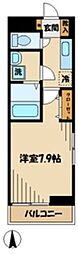 セリシール 1Kの間取図画像