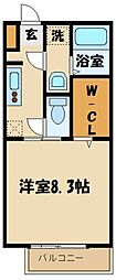フラッツァ烏山 1Kの間取図画像