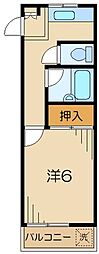 メゾン・アリィハレ 1Kの間取図画像