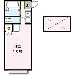 サンテラス97 ワンルームの間取図画像