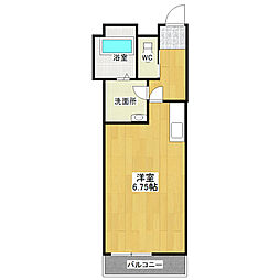 セロヴィーア大和田 ワンルームの間取図画像
