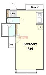 プログレス高円寺 3階ワンルームの間取り