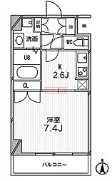 スペーシア高円寺I 1階1Kの間取り